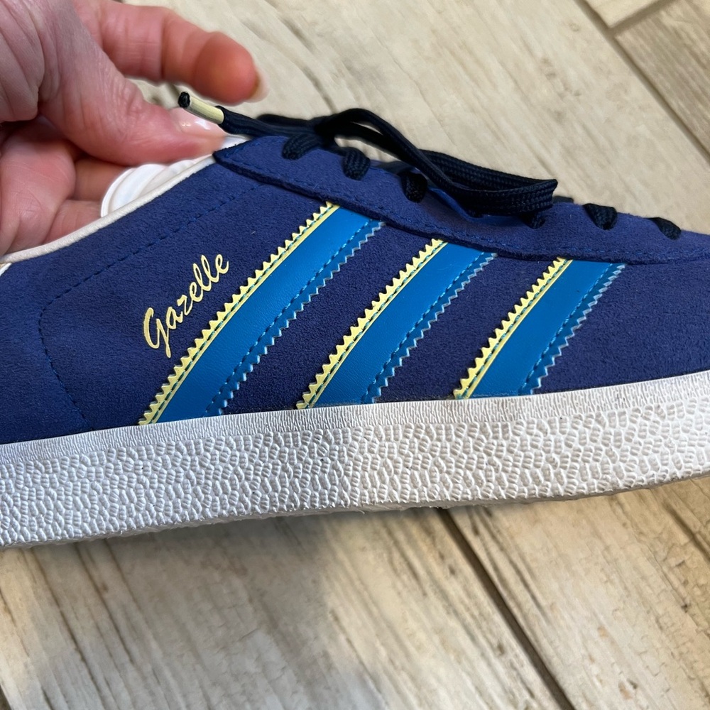 Adidas Gazelle Royal Blue and Yellow Sneakers - Picture 5 of 11